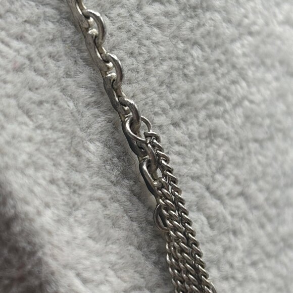 Intimate Silver-Tone Multi-Strand Draped Chain Necklace For Women Feminine - Picture 7 of 12